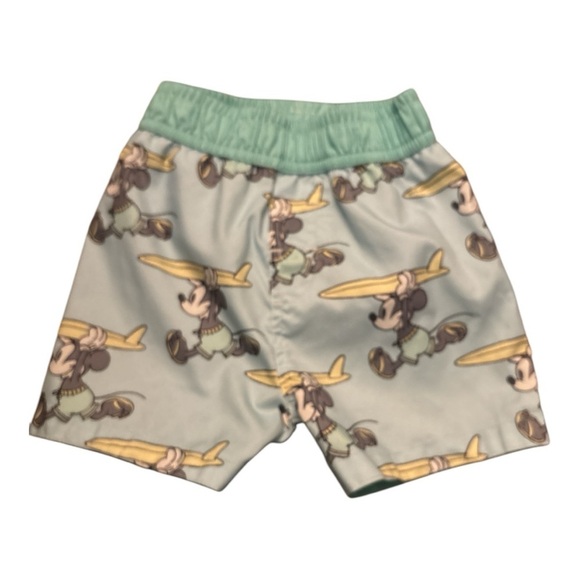 Disney Other - Mickey Mouse Surfing Old School Trunks Light Blue and Yellow Size 18M Aulani